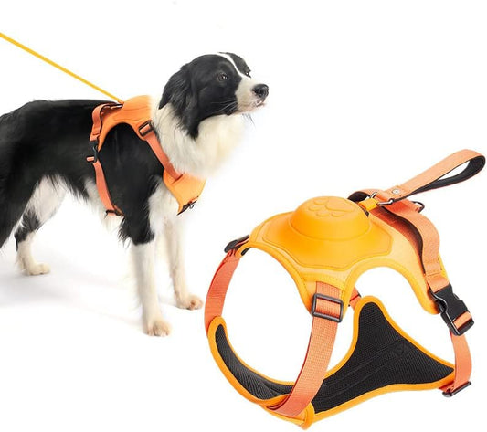 Superidag 2 In 1 Dog Harness With Retractable Cord